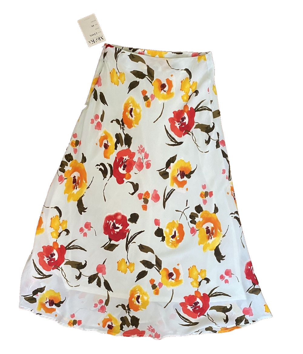 Moka Skirt Womens Medium NEW Floral Feminine Cottage Midi Career Office Work